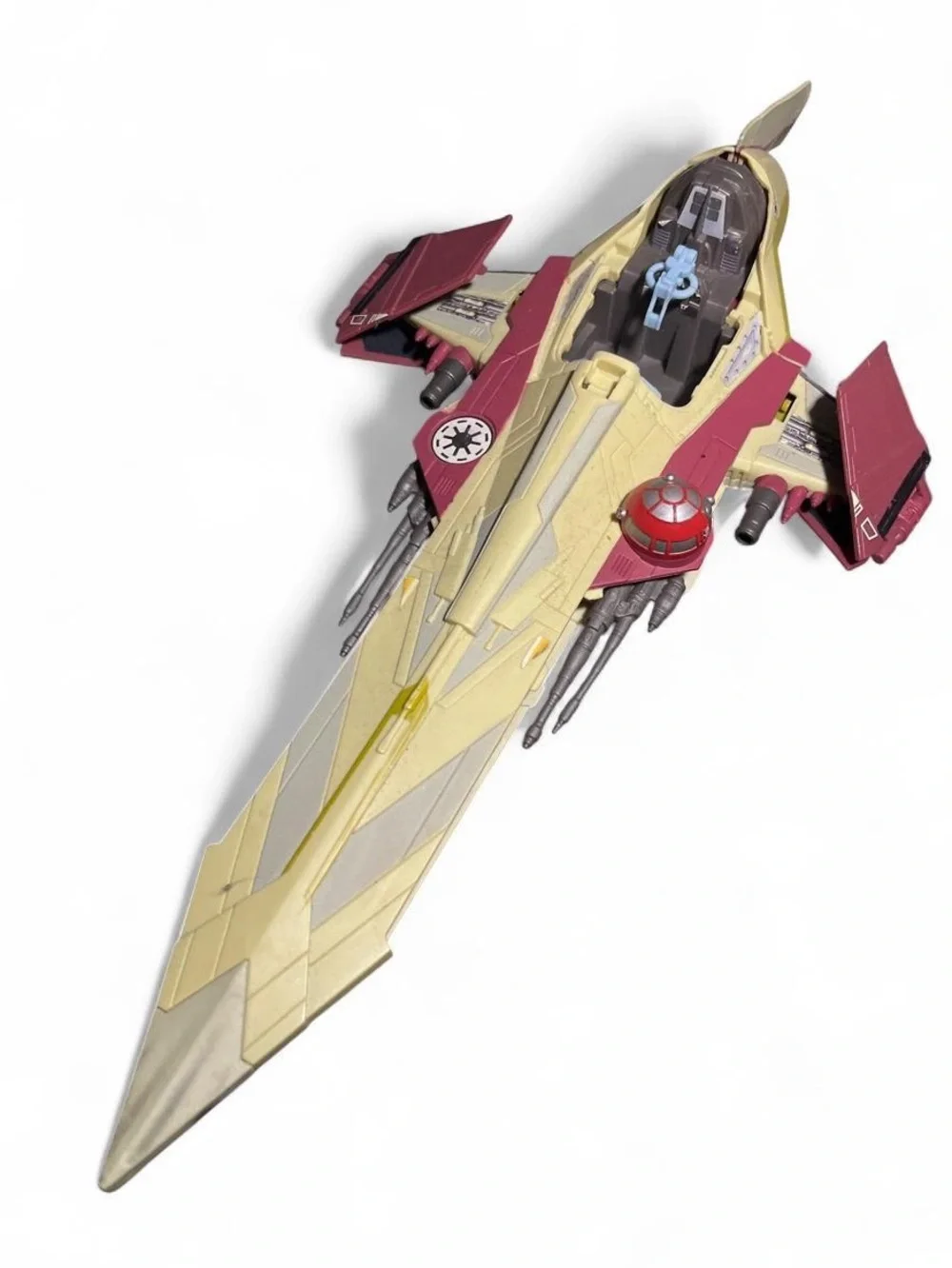 Star Wars Yellow and Burgundy Jedi Starfighter Vehicle